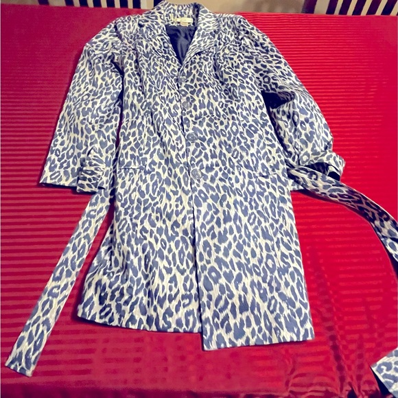 Pre-Owned Purple Leopard Print Susan Graver Raincoat - Picture 5 of 6